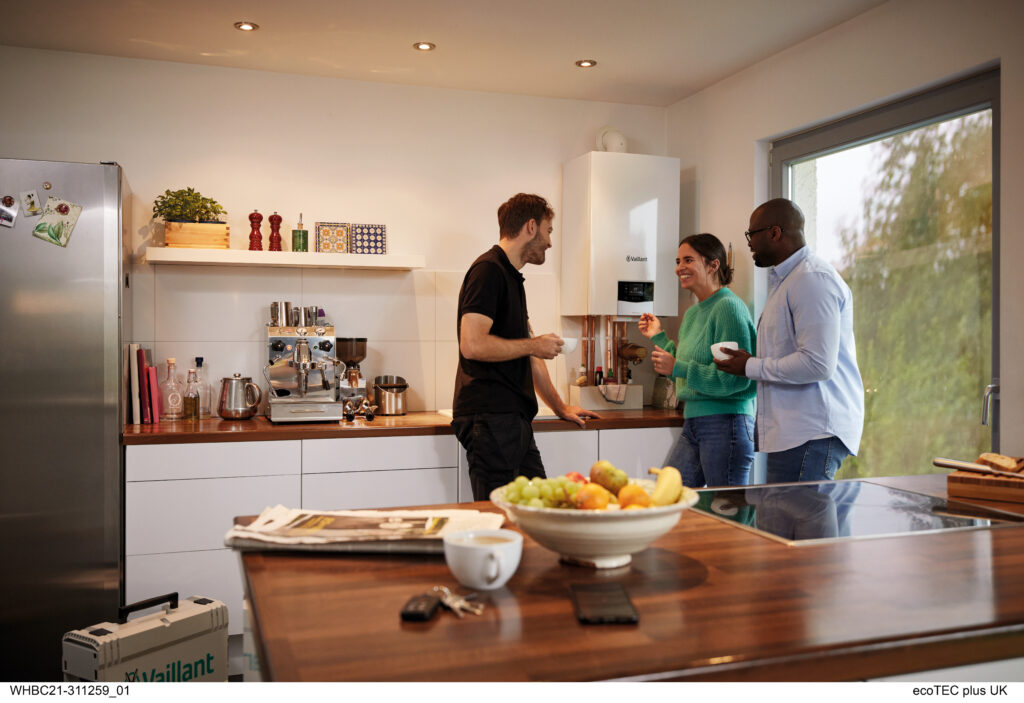 Ecotec boiler in kitchen in Yatton