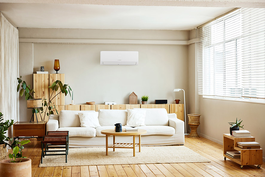 Air con installed in a Chepstow living room